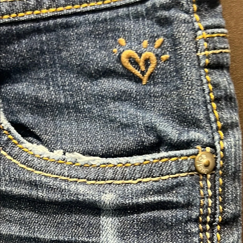 Justice Dark Blue Denim Capri, Size 16R